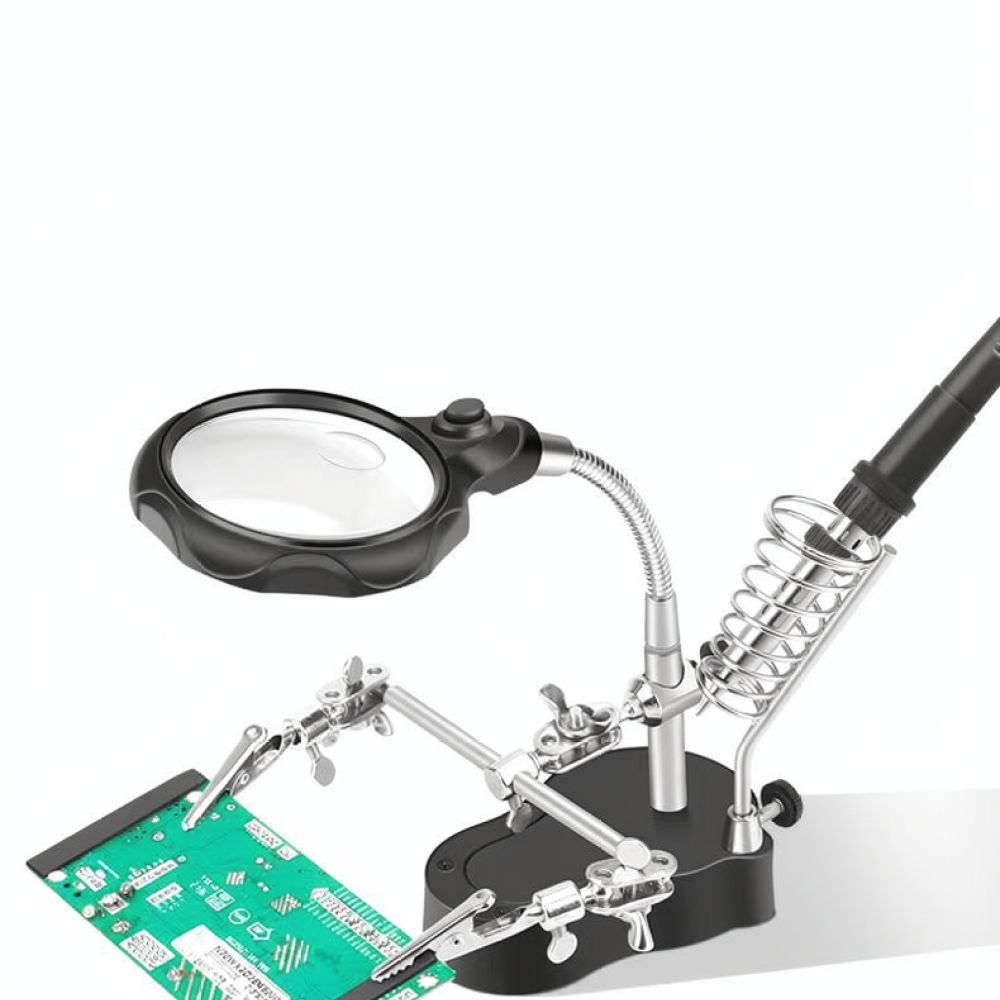 LEDライト付きの卓上拡大鏡。精密な電子機器のハンダ付けやデ - Electronics Repair Hobby のレビューと価格