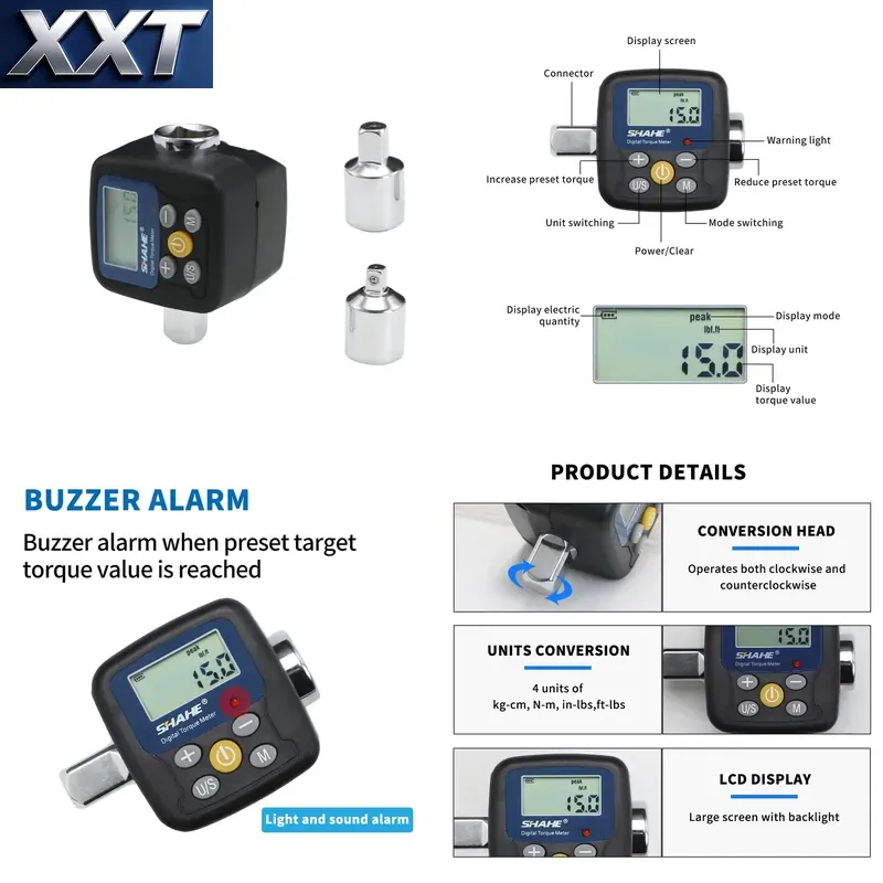 XXT Shahe デジタルトルクレンチアダプター 電子トル - Electronics Repair Tools のレビューと価格